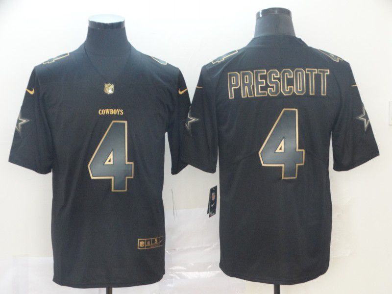 Men Dallas cowboys #4 Prescott Nike Vapor Limited Black Golden NFL Jerseys->jacksonville jaguars->NFL Jersey